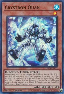 Crystron Quan - RA04-EN021 - Ultra Rare 1st Edition Quarter Century Stampede 1st Edition Singles