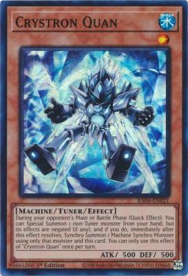 Crystron Quan - RA04-EN021 - Super Rare 1st Edition Quarter Century Stampede 1st Edition Singles