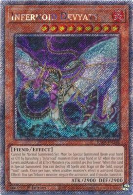 Infernoid Devyaty - RA04-EN248 - Platinum Secret Rare 1st Edition Quarter Century Stampede 1st Edition Singles