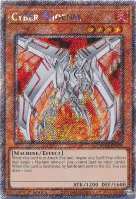 Cyber Phoenix - RA04-EN129 - Platinum Secret Rare 1st Edition Quarter Century Stampede 1st Edition Singles