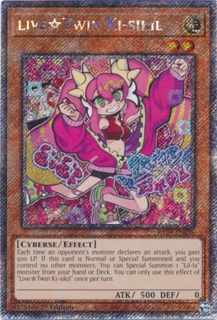 LiveTwin Ki-sikil - RA04-EN035 - Platinum Secret Rare 1st Edition Quarter Century Stampede 1st Edition Singles