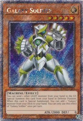 Galaxy Soldier - RA04-EN219 - Platinum Secret Rare 1st Edition Quarter Century Stampede 1st Edition Singles