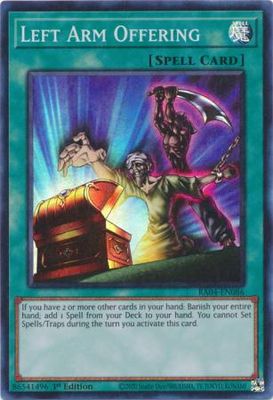Left Arm Offering - RA04-EN086 - Super Rare 1st Edition Quarter Century Stampede 1st Edition Singles