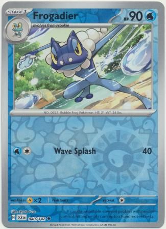 Frogadier - 040/142 - Uncommon Reverse Holo Scarlet &amp; Violet: Stellar Crown Reverse Singles