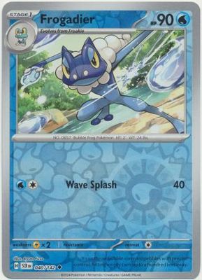 Frogadier - 040/142 - Uncommon Reverse Holo Scarlet &amp; Violet: Stellar Crown Reverse Singles