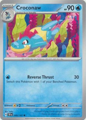 Croconaw - 040/162 - Common Scarlet &amp; Violet: Temporal Forces Singles (Español)