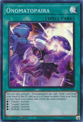 Onomatopaira - RA04-EN089 - Super Rare 1st Edition Quarter Century Stampede 1st Edition Singles