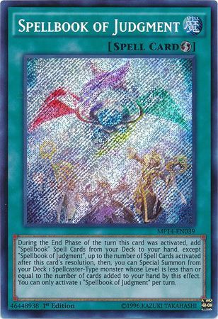 Spellbook of Judgment - MP14-EN039 - Secret Rare 1st Edition Yu-Gi-Oh! 2014 Mega-Tins Singles