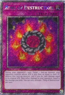 Ring of Destruction - RA04-EN119 - Platinum Secret Rare 1st Edition Quarter Century Stampede 1st Edition Singles