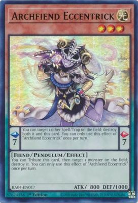 Archfiend Eccentrick - RA04-EN017 - Ultra Rare 1st Edition Quarter Century Stampede 1st Edition Singles