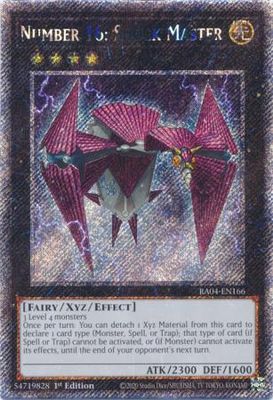 Number 16: Shock Master - RA04-EN166 - Platinum Secret Rare 1st Edition Quarter Century Stampede 1st Edition  singles (espanol)