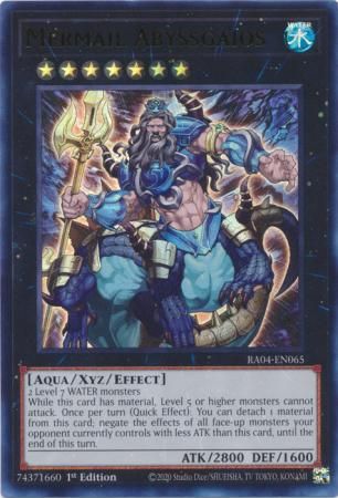 Mermail Abyssgaios - RA04-EN065 - Ultra Rare 1st Edition Quarter Century Stampede 1st Edition Singles