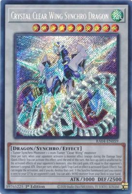 Crystal Clear Wing Synchro Dragon - RA04-EN059 - Secret Rare 1st Edition Quarter Century Stampede 1st Edition Singles (espanol)