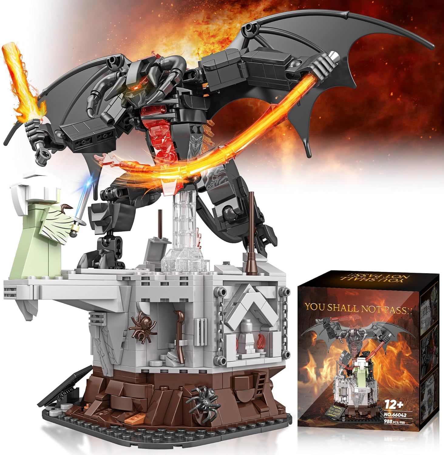 Magic Rings Battle Construction Building Set, Guardian Showdown Dark Lord Monsters Nuevo