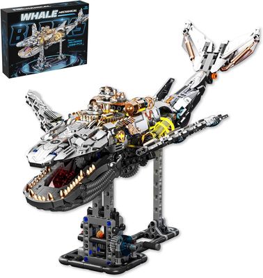 DS Mechanical Whale Building Set with Light, Sea Animal Nuevo