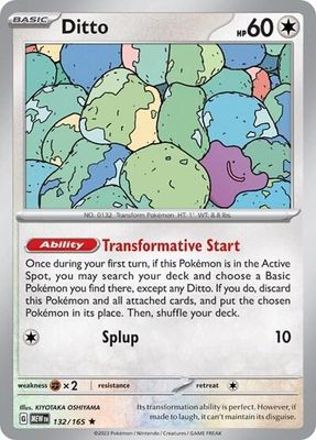 Ditto - 132/165 (Non-Holo) - SV: Scarlet &amp; Violet 151 (MEW) SV: Scarlet &amp; Violet 151