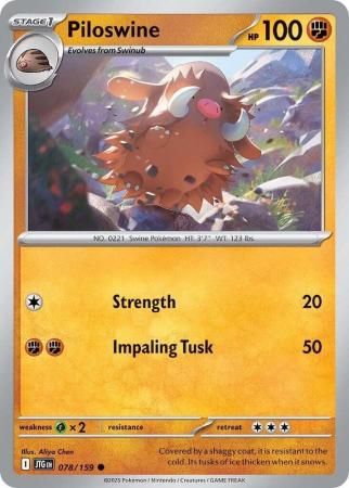 Piloswine - 078/159 - Common Scarlet &amp; Violet: Journey Together Singles