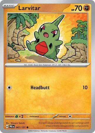 Larvitar - 047/131 - Common Scarlet &amp; Violet: Prismatic Evolutions Singles