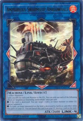 Amphibious Swarmship Amblowhale - RA04-EN077 - Ultra Rare 1st Edition Quarter Century Stampede 1st Edition Singles