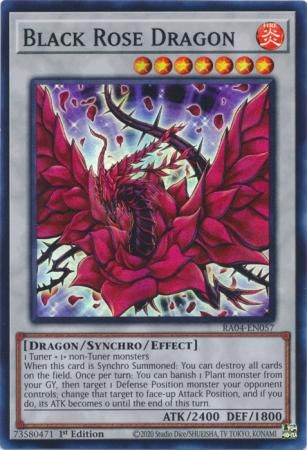 Black Rose Dragon - RA04-EN057 - Super Rare 1st Edition Quarter Century Stampede 1st Edition Singles