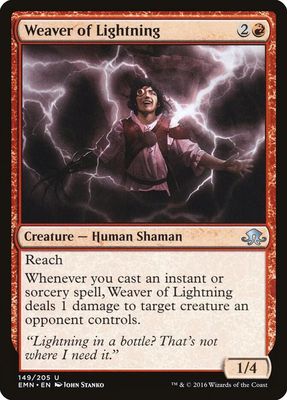 Weaver of Lightning 149/205- Eldritch Moon (EMN) (espanol)