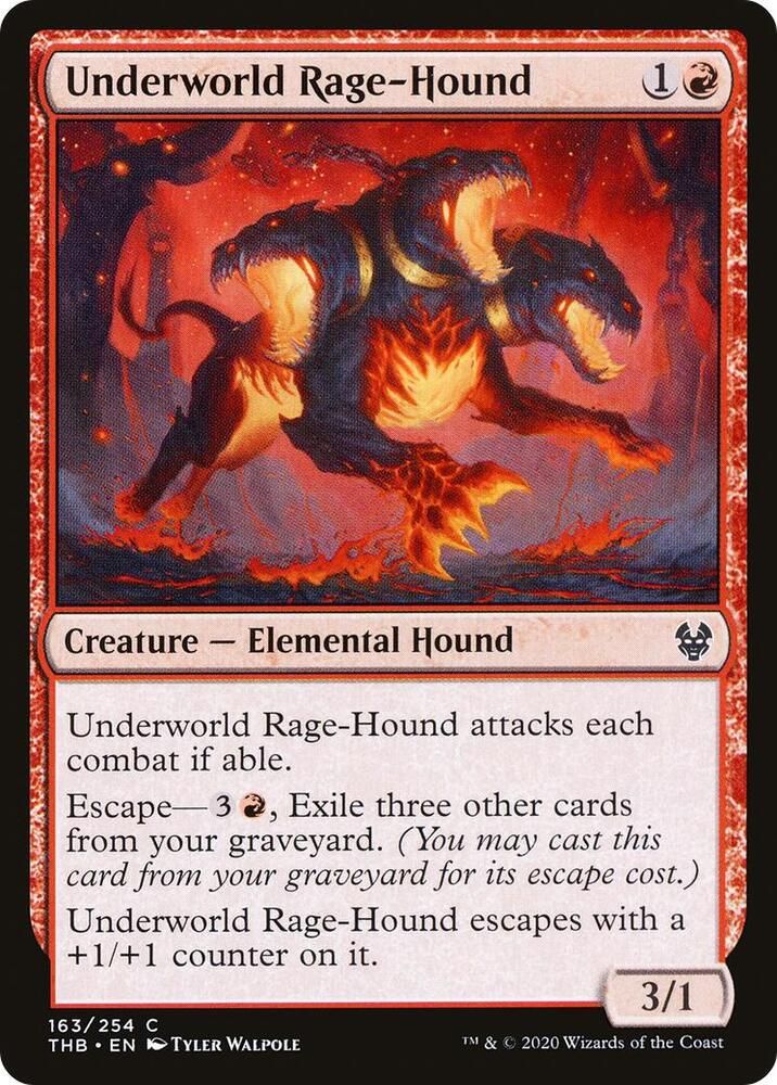 Underworld Rage-Hound 163/254- Theros Beyond Death (THB) (espanol)