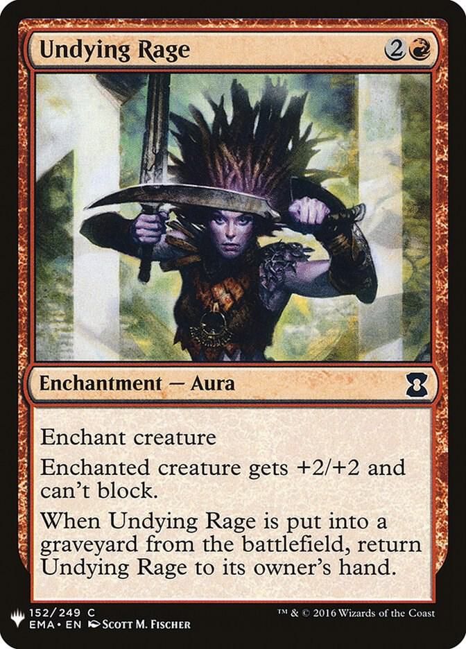 Undying Rage 152/249- The List Reprints (LIST)