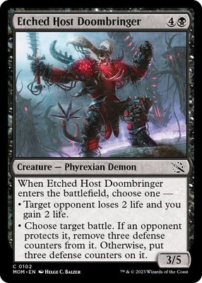 Etched Host Doombringer 0102 - March of the Machine Singles (Español)