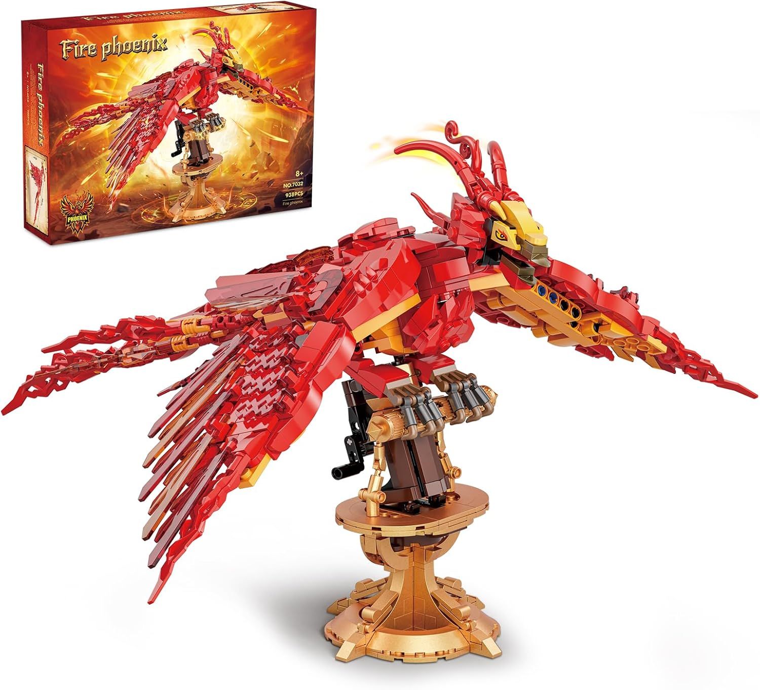 DS YEECHAO Magic Fire Phoenix Building Set, Collectible Phoenix Nuevo
