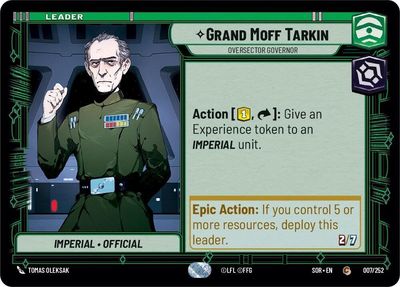 Grand Moff Tarkin - Oversector Governor - Spark of Rebellion (SOR) Spark of Rebellion