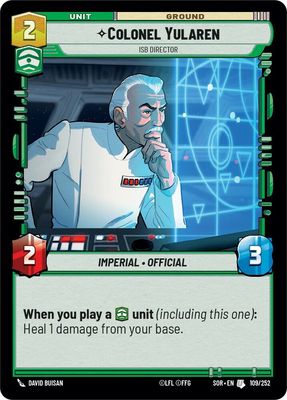 Colonel Yularen - ISB Director - Spark of Rebellion (SOR) Spark of Rebellion
