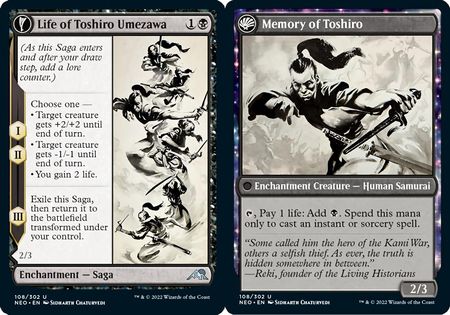 Life of Toshiro Umezawa | Memory of Toshiro 108/302 - Kamigawa Neon Dynasty Singles (Español)