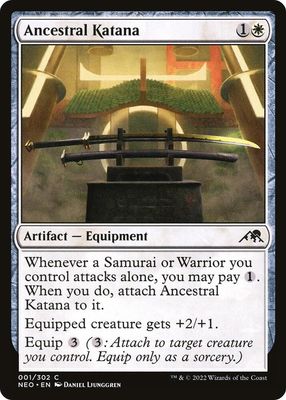 Ancestral Katana  001/302- Kamigawa: Neon Dynasty (NEO)