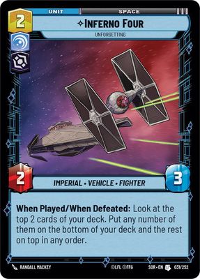 Inferno Four - Unforgetting - Spark of Rebellion (SOR) Spark of Rebellion