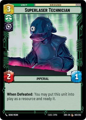 Superlaser Technician - Spark of Rebellion (SOR) Spark of Rebellion