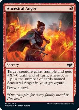 Ancestral Anger 142/277- Innistrad: Crimson Vow (VOW)