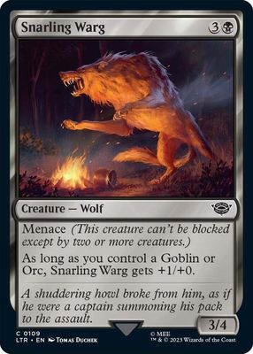 Snarling Warg 0109 - Universes Beyond: The Lord of the Rings: Tales of Middle-earth (LTR)