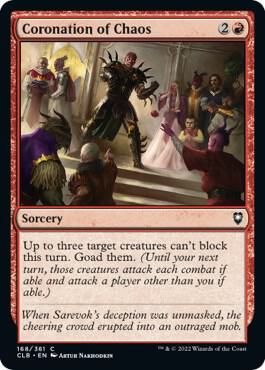 Coronation of Chaos 168/361 -  Commander Legends: Battle for Baldur&#39;s Gate Singles (Español)