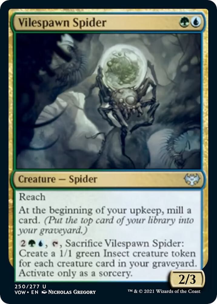 Vilespawn Spider 250/277 - Innistrad: Crimson Vow (VOW)