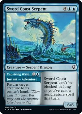 Sword Coast Serpent // Capsizing Wave 099/361 - Commander Legends: Battle for Baldur&#39;s Gate (CLB) (Español)