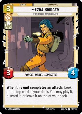 Ezra Bridger - Resourceful Troublemaker - Spark of Rebellion (SOR) Spark of Rebellion