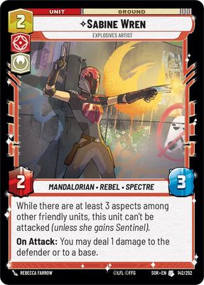 Sabine Wren - Explosives Artist - Spark of Rebellion (SOR) Spark of Rebellion