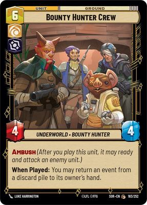 Bounty Hunter Crew - Spark of Rebellion (SOR) Spark of Rebellion