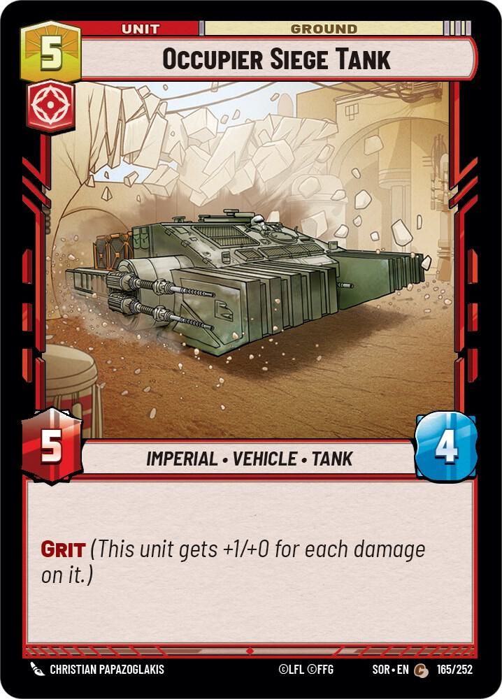 Occupier Siege Tank - Spark of Rebellion (SOR) Spark of Rebellion