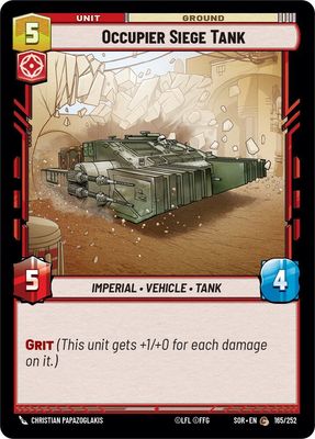 Occupier Siege Tank - Spark of Rebellion (SOR) Spark of Rebellion