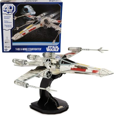 4D BUILD Puzzles, Star Wars T-65 X-Wing Starfighter 3D Model Kit 160pc |