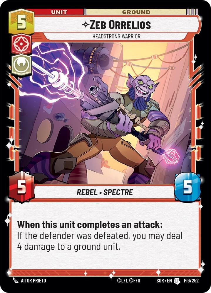 Zeb Orrelios - Headstrong Warrior - Spark of Rebellion (SOR) Spark of Rebellion
