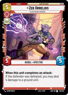Zeb Orrelios - Headstrong Warrior - Spark of Rebellion (SOR) Spark of Rebellion