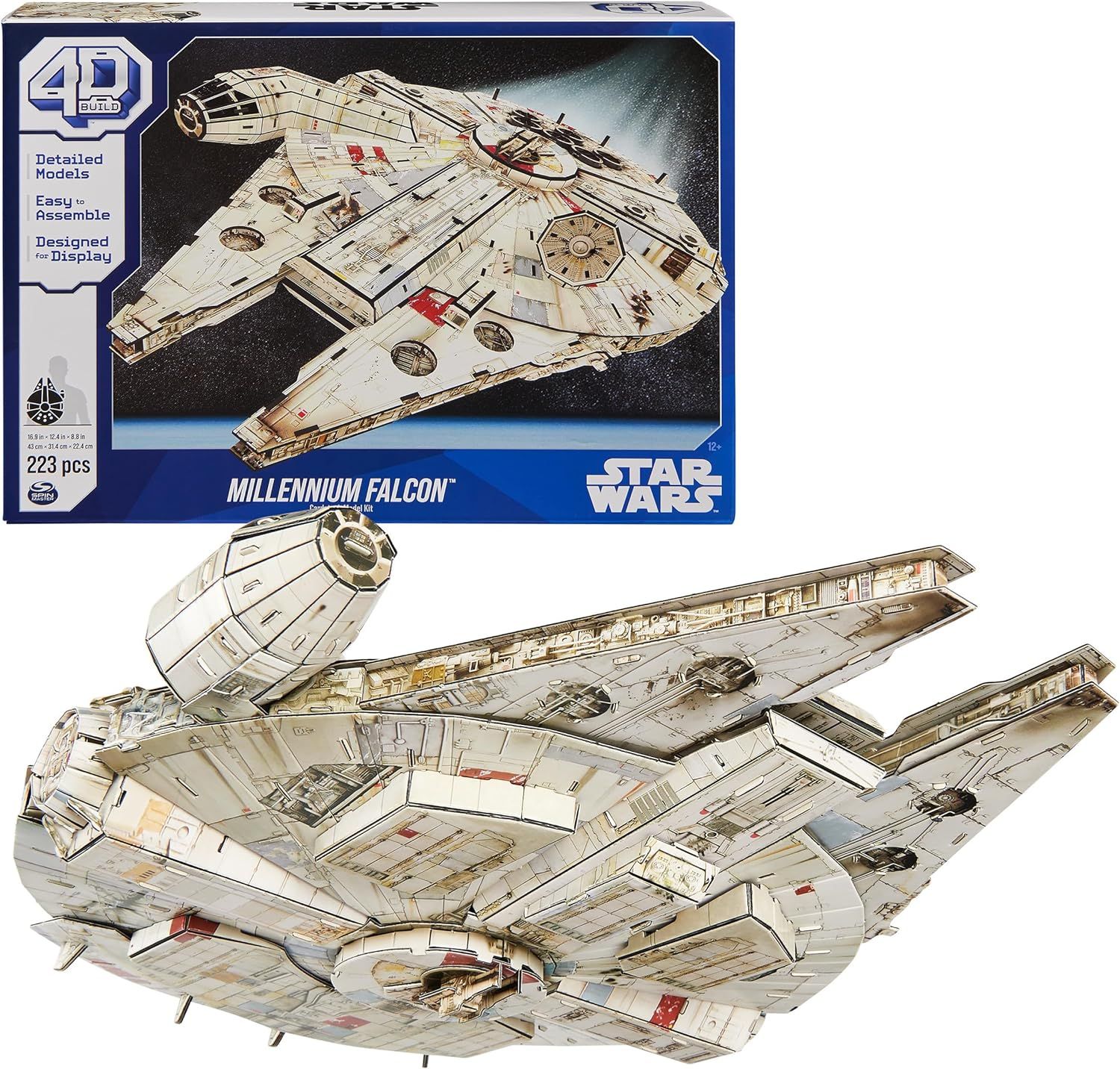 4D BUILD Puzzles, Star Wars Millennium Falcon 3D Model Kit 223 Pcs |