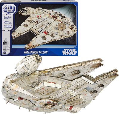 4D BUILD Puzzles, Star Wars Millennium Falcon 3D Model Kit 223 Pcs |